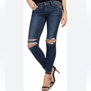 PAIGE VERDUGO Ankle Distressed
Busted Knee Women's Denim Jeans Size 27 Designer